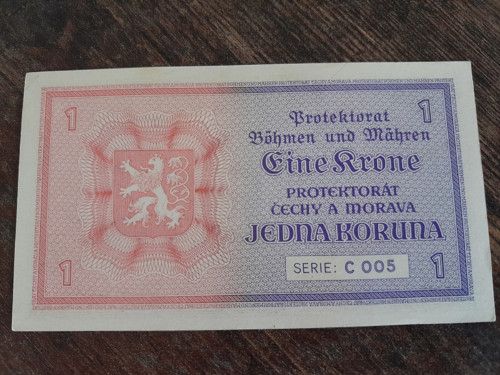 1 koruna 1940 protektorát — foto 4