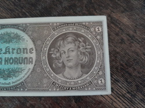 1 koruna 1940 protektorát — foto 3