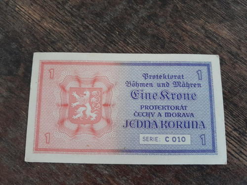 1 koruna 1940 protektorát — foto 4