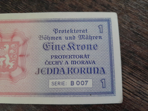 1 koruna 1940 protektorát — foto 6