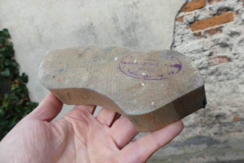 Staré dřevěné razítko na textil, modrotisk — foto 6