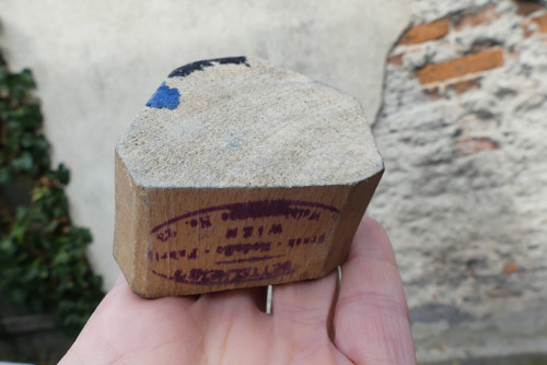 Staré dřevěné razítko na textil, modrotisk — foto 5