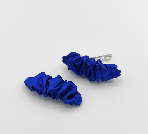 Spona do vlasů scrunchie modrá 8 cm — foto 2