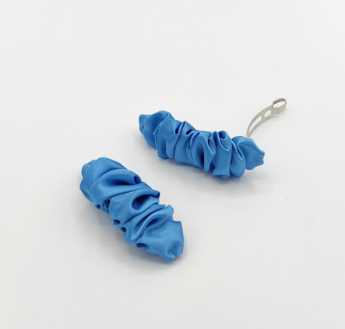 Spona do vlasů scrunchie tyrkysová 8 cm — foto 2