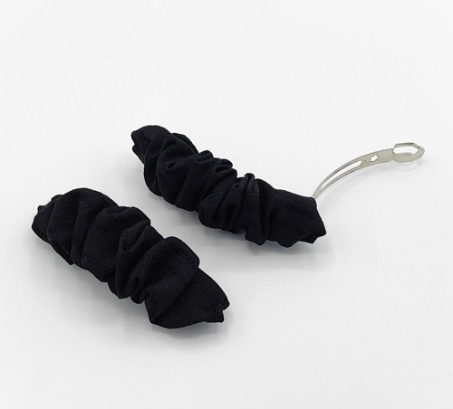 Spona do vlasů scrunchie černý proužek — foto 2