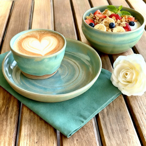 Kameninový snídaňový set Greentea — foto 2