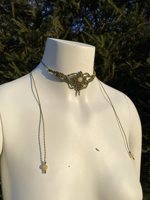 Zelený choker s kalcitem — foto 4