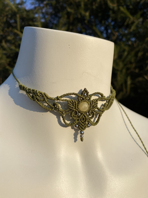 Zelený choker s kalcitem — foto 2