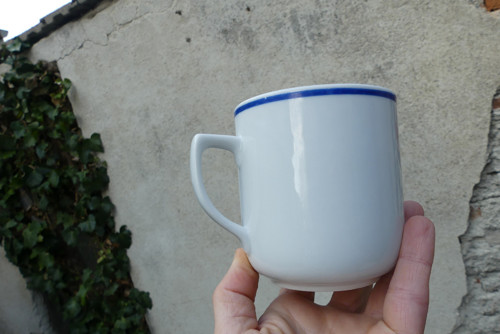 Modrá linka...porcelánový hrnek — foto 2