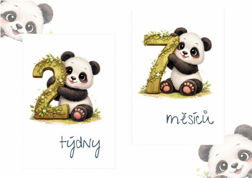 Milníkové kartičky Panda PDF — foto 2