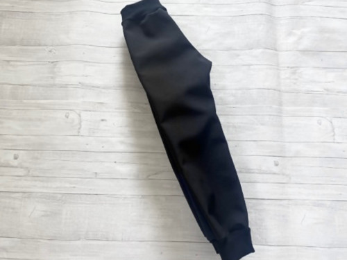 Softshell kalhoty podzim Lištičky černá fleece — foto 2