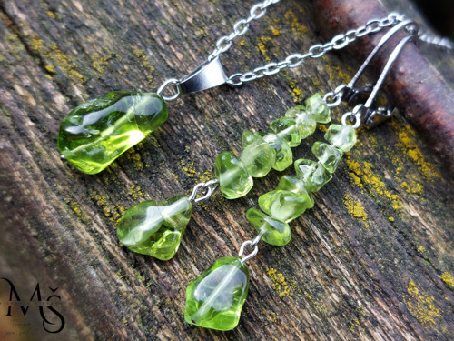 ARIZONSKÝ OLIVÍN - PERIDOT - sada šperků — foto 3