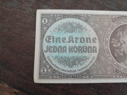 1 koruna 1940 protektorát — foto 2