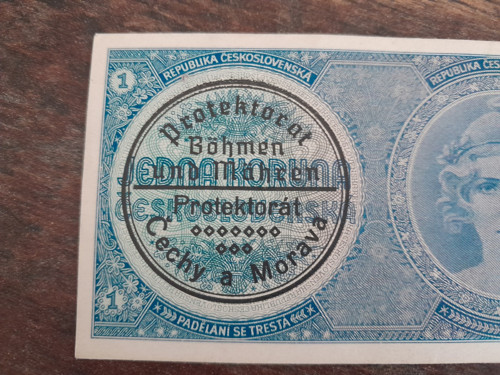 1 koruna 1938/40 protektorát — foto 2