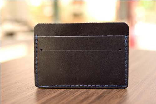 Card-holder Slim. Kůže "Kaiser" tm.modrá — foto 4
