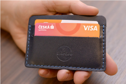 Card-holder Slim. Kůže "Kaiser" tm.modrá — foto 5