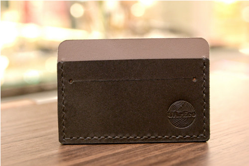 Card-holder Slim. Kůže "Kaiser" šedá/černá — foto 3