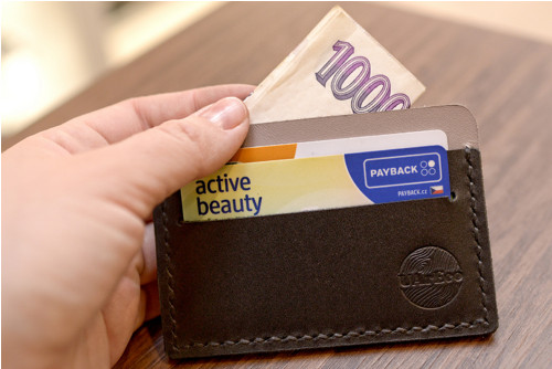 Card-holder Slim. Kůže "Kaiser" šedá/černá — foto 2