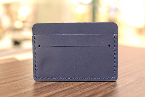 Card-holder Slim. Kůže "Kaiser" modrá — foto 4