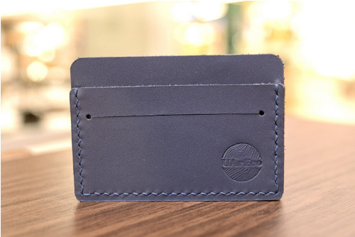 Card-holder Slim. Kůže "Kaiser" modrá — foto 3
