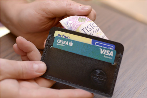 Card-holder Slim. Kůže "Kaiser" černá — foto 5