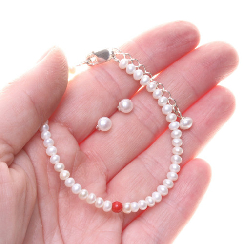 Perlový set Pearl & Coral, Ag 925 — foto 3