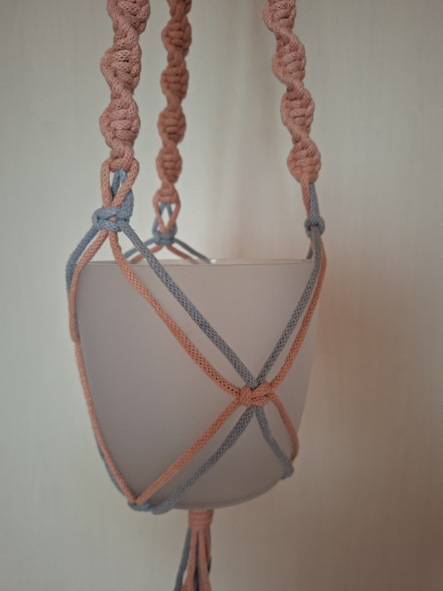 Macramé závěs dvoubarevný — foto 3