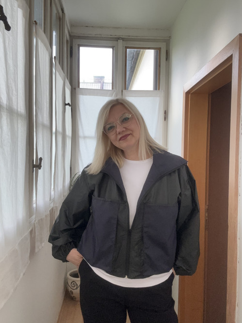 Šusťáková modro zelená bunda — foto 4