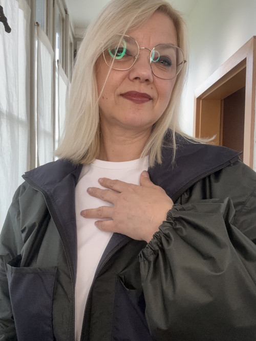 Šusťáková modro zelená bunda — foto 3