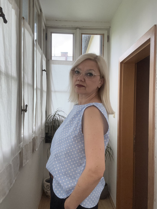 Tunika světle modrá s puntíkem — foto 5