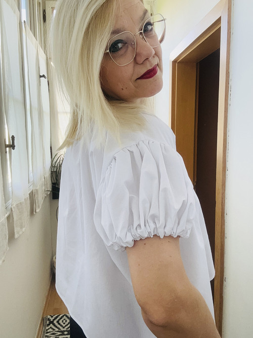 Halenka s nabranými rukávy — foto 6