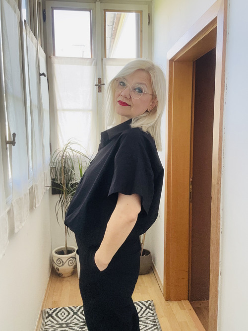 Košile černá s krátkým rukávem — foto 3