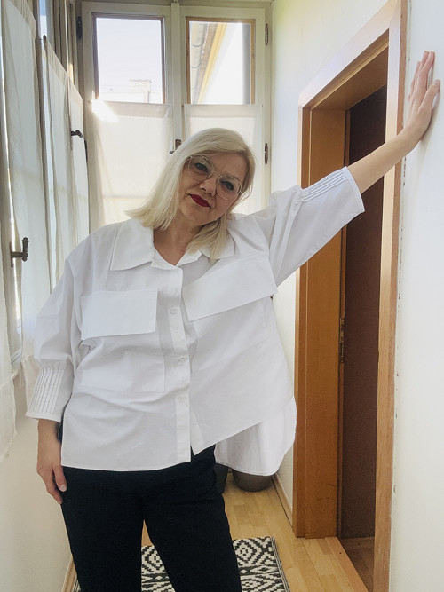 Košile bílá s ozdobným proševem — foto 2
