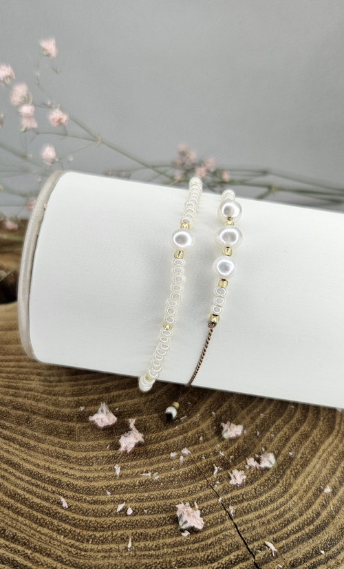 Sada náramků s říčními perličkami — foto 3