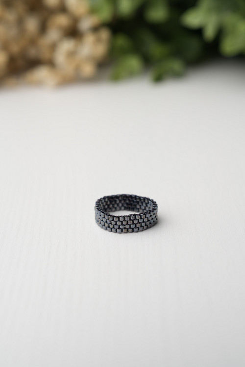 Prstýnek "Anthracite" - Miyuki — foto 2