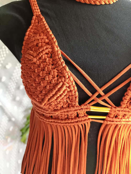 Macrame top na plavky — foto 2
