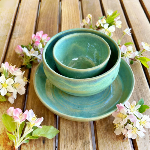 Kameninový snídaňový set Greentea — foto 3