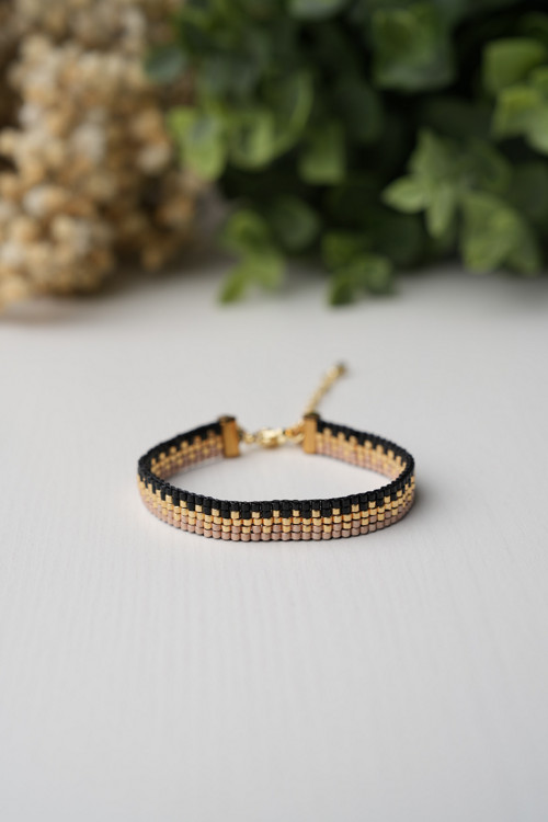 Náramek "Black Gold" - Miyuki — foto 2