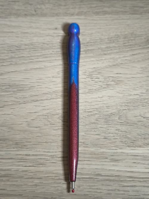 Galaxy propiska – modro-červený třpyt — foto 5