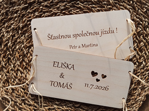 Dřevěná obálka na peníze — foto 2
