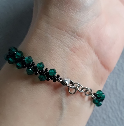 Sada Elegantní náramek v barvě emerald + prsten — foto 3
