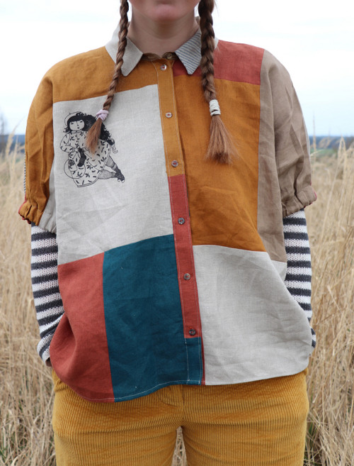 Lněná sešívaná oversize — foto 3