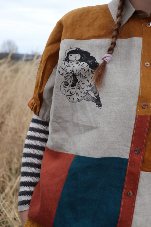 Lněná sešívaná oversize — foto 5