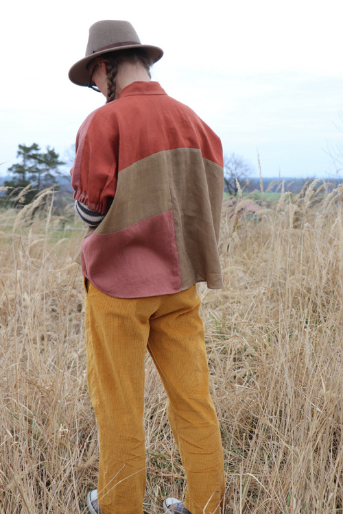 Lněná sešívaná oversize — foto 3