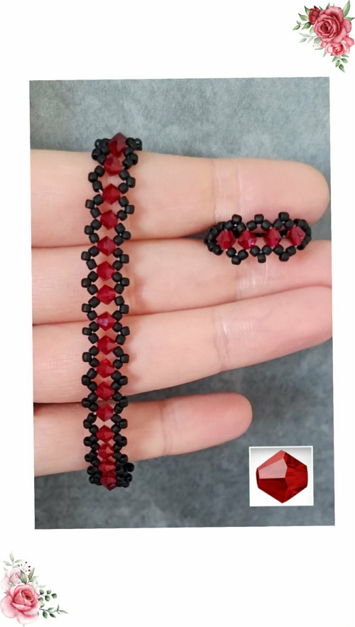 Sada "Gothic Red" (náramek + prsten) — foto 2
