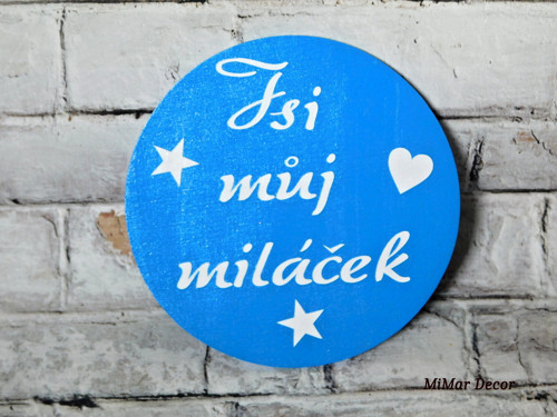 Dřevěná magnetka Jsi můj miláček — foto 3