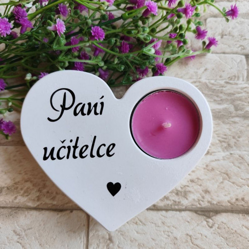 Srdce svícen pro paní učitelku — foto 2