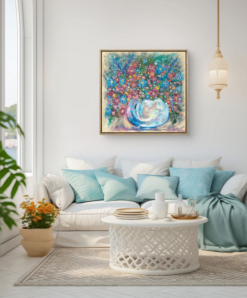 BAREVNÁ KYTICE / 60x60cm — foto 4