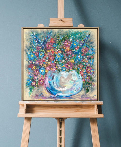 BAREVNÁ KYTICE / 60x60cm — foto 2