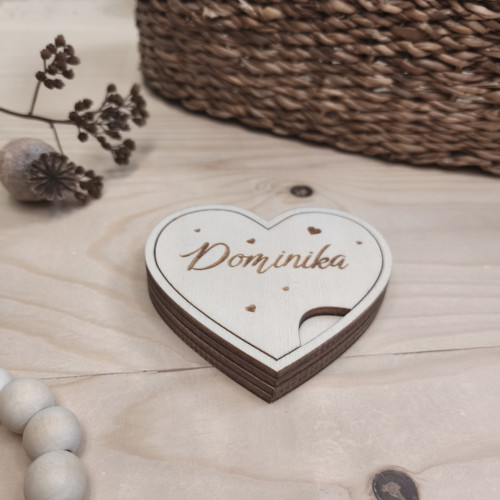 Dřevěná osobní krabička Srdíčko — foto 4